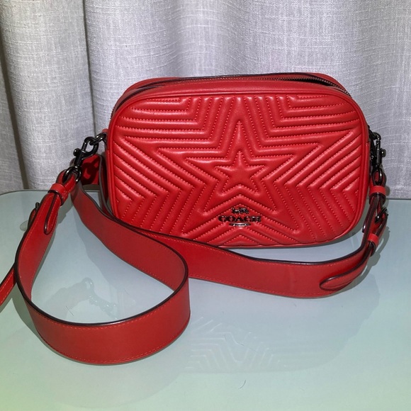Coach Handbags - Coach x Marvel Red Jes Crossbody With Star Quilting